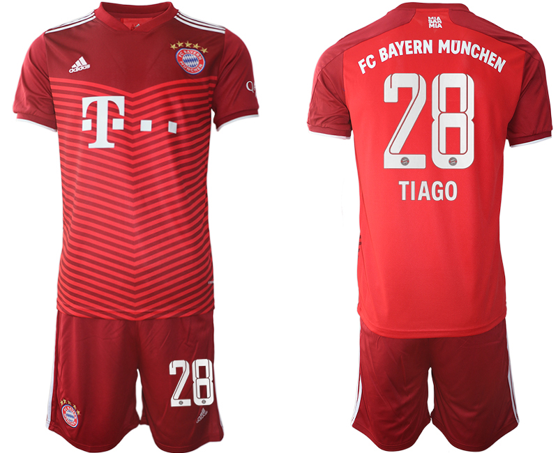 Men 2021-2022 Club Bayern Munich home red #28 Soccer Jersey->bayern munich jersey->Soccer Club Jersey